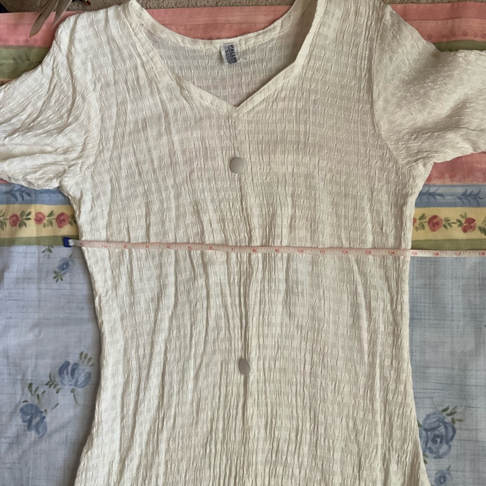 White Ribbed Salwar - Picture 2 of 7
